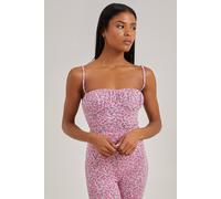 Pink Vanilla Ditsy Print Strappy Bodysuit Pink 14