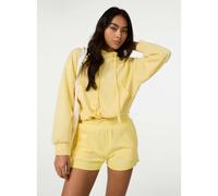 Pink Vanilla Drawstring Puffball Hoodie - M-L - Light Yellow
