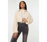 Pink Vanilla Faux Leather Puffball Jacket - M-L - Stone