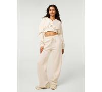Pink Vanilla Fleece Lined Straight Leg Joggers - S - Cream