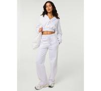 Pink Vanilla Fleece Lined Straight Leg Joggers - S - Light Grey