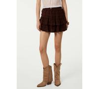 Pink Vanilla Frill Lace RaRa Mini Skirt - Brown - L