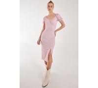 Pink Vanilla Front Split Floral Midi Dress Pink 6