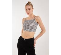 Pink Vanilla Gingham Crop Top Multi 12