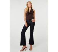 Pink Vanilla Halterneck Cowl Soft Stretch Top - One Size - Brown