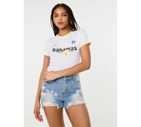 Pink Vanilla Hibiscus Sports T-Shirt - M - Ivory