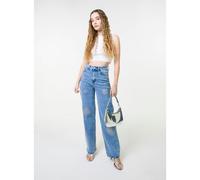 Pink Vanilla High Waist Glitter Jeans - UK 12 - Light Blue