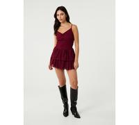 Pink Vanilla Lace Cami Rara Dress - One Size - Wine