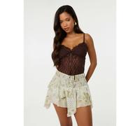 Pink Vanilla Lace Cami Top - M - Brown