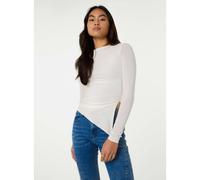 Pink Vanilla Long Sleeve Asymmetric Top - S - Ivory