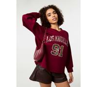 Pink Vanilla Metallic Leopard Long Sleeve Sports Jersey - One Size - Wine