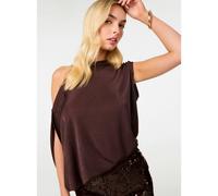 Pink Vanilla Off Shoulder Slinky Band Top - S-M - Brown
