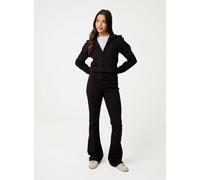 Pink Vanilla Pin Tuck Jersey Flares - S - Black