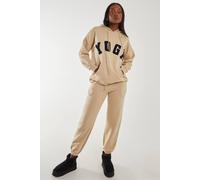 Pink Vanilla Plain Drawstring Joggers In Stone Stone L