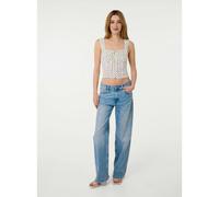 Pink Vanilla Polka Dot Hook And Eye Crop Top - S - Ivory