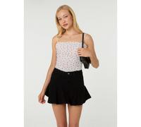 Pink Vanilla Polka Dot Mesh Ruch Bodysuit - M - Ivory