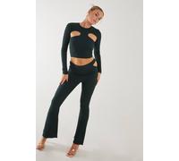 Pink Vanilla Popcorn Cut Out Flares In Bottle Green Bottle Green L