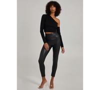 Pink Vanilla PU Lined Trousers - L - Black