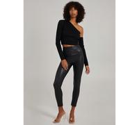 Pink Vanilla PU Lined Trousers - M - Black