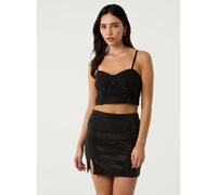 Pink Vanilla Rhinestone Cami Top - L - Black