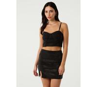 Pink Vanilla Rhinestone Cami Top - S - Black