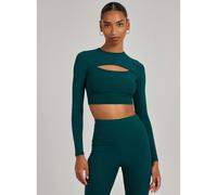 Pink Vanilla Ribbed Long Sleeve Letterbox Top - UK 14 - Teal