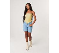 Pink Vanilla Ruched Slinky Bandeau Top - L - Light Yellow