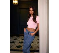 Pink Vanilla Short Sleeve Fluffy Knit Jumper - S-M - Pink