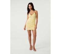 Pink Vanilla Slinky Twist Dress - L - Light Yellow