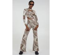 Pink Vanilla Stone Swirl Print Cut Out Top Stone L