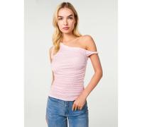 Pink Vanilla Stripe Asymmetric top - M - Pink