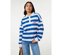 Pink Vanilla Stripe Rugby Top - S-M - Navy