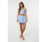 Pink Vanilla Stripe Skort - Blue - S