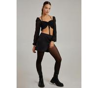 Pink Vanilla Tie Front Halter Neck Bralette - UK 16 - Black