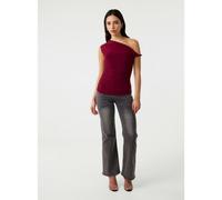 Pink Vanilla Twist Shoulder Top - M - Wine