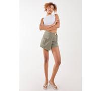 Pink Vanilla Utility Belt Detail Wrap Skort In Khaki Khaki S