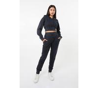 Pink Vanilla Wash Cuffed Joggers In Black Black S