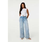 Pink Vanilla Whisker Wide Leg Jean - L - Light Blue