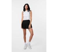 Pink Vanilla White Half Zip Crop Polo Top With Contrast Piping White S/M