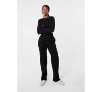 Pink Vanilla Wide Leg Ribbed Trousers - S - Black