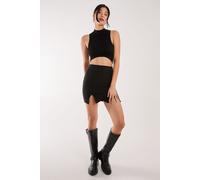 Pink Vanilla Women's Bandage Double Split Mini Skirt in Black | Size: Small Pink Vanilla Black S