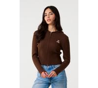 Pink Vanilla Women's Brown Cable Knit Bear Hoodie | Size: S/M Pink Vanilla Brown S/M