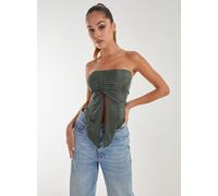 Pink Vanilla Women's Butterfly Effect Top in Olive | Size: Large Pink Vanilla Olive L