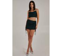Pink Vanilla Women's Dark Green Diamante Strap Cowl Neck top | Size: 12 Pink Vanilla Dark Green 12