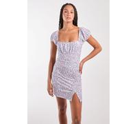 Pink Vanilla Women's Ditsy Puff Sleeve Mini Dress in Pink | Size: 14 Pink Vanilla Pink 14