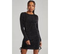 Pink Vanilla Women's Glitter Long Sleeve Ruched Dress | Size: 6 Pink Vanilla Multicolor 6