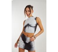 Pink Vanilla Women's Graphic Silhouette Tops in Black | Size: Small Pink Vanilla Black S