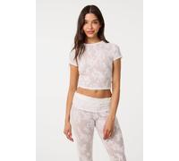 Pink Vanilla Women's Ivory Crochet Lace Baby Tee | Size: S/M Pink Vanilla Ivory S/M