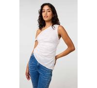 Pink Vanilla Women's Ivory Diamante Lace Off-Shoulder Top | Size: Medium Pink Vanilla Ivory M