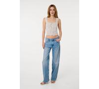 Pink Vanilla Women's Ivory Polka Dot Hook & Eye Crop Top | Size: Medium Pink Vanilla Ivory M